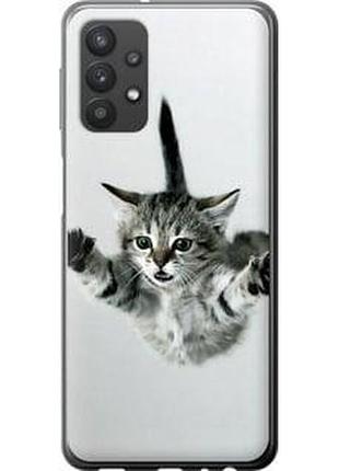 Чехол на samsung galaxy a32 a325f летящий котёнок из пластика fch_0012243