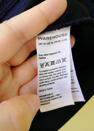 Базовая брендовая черная юбка в офис warehouse миди мини6 фото