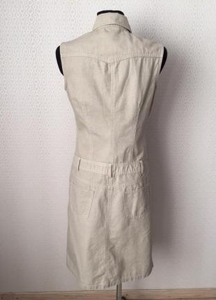 Элегантное платье - сафари песочного цвета от marco polo, размер нем 38, укр 44-463 фото