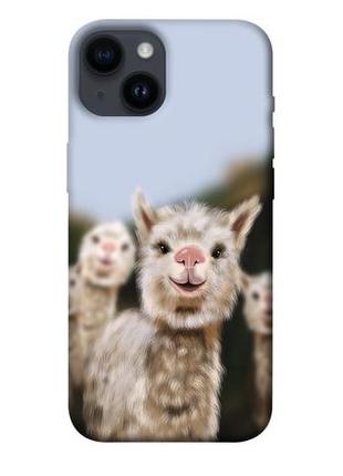 Чехол с принтом на айфон 14 funny llamas / чехол с принтом на iphone 14
