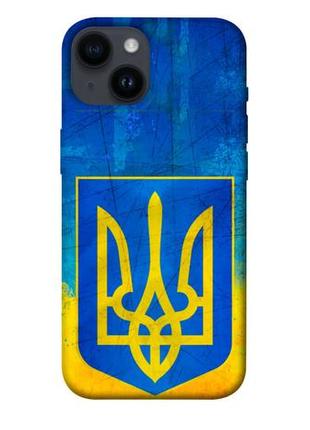 Чехол с принтом на айфон 14 символика украины / чехол с принтом на iphone 14