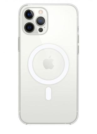 Прозорий чохол для iphone 12 pro max з magsafe (tpu+pc)