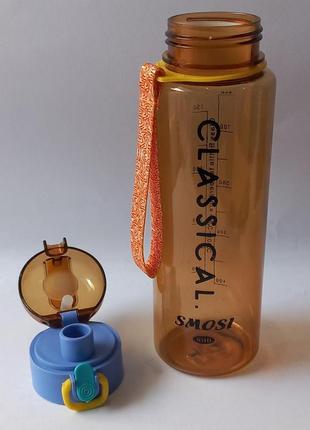Пляшка з фільтром classical пластикова об'єм 800мл помаранчевий6 фото