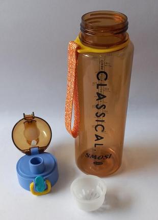 Пляшка з фільтром classical пластикова об'єм 800мл помаранчевий4 фото