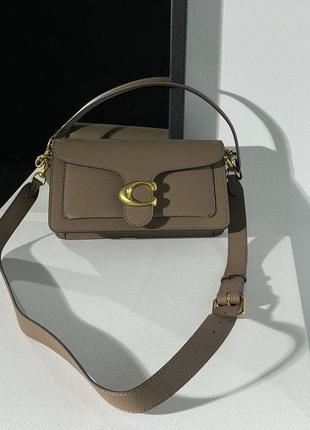 💎стильна жіноча сумочка coach tabby shoulder bag 26 dark stone 26 х 14 х 6.5 см8 фото