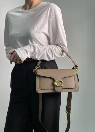 💎стильна жіноча сумочка coach tabby shoulder bag 26 dark stone 26 х 14 х 6.5 см1 фото