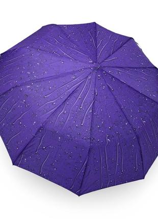 Жіноча парасоля bellissimo напівавтомат "краплі дощу" 10 спиць #04972