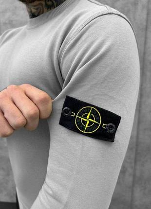 Свитшот stone island grey см5863 фото