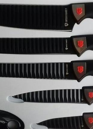 Набір ножів з нержавіючої сталі swiss family sf 0381 фото