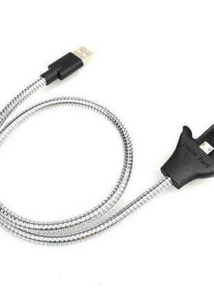 Металлический кабель  ладонь palms cable micro usb2 фото