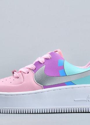 Кроссовки женские nike air force 1 sage low lx, розовые (найк аир форс, найки, кросівки)1 фото