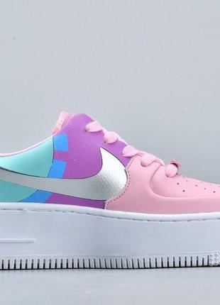 Кроссовки женские nike air force 1 sage low lx, розовые (найк аир форс, найки, кросівки)2 фото