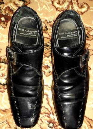 Італійські шкіряні чоловічі туфлі-монки1 фото