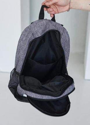 Рюкзак городской спортивный светло-серый меланж7 фото