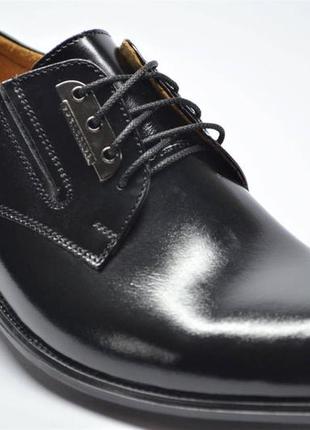 Чоловічі класичні шкіряні туфлі чорні vivaro 950/204 фото