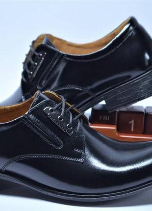 Чоловічі класичні шкіряні туфлі чорні vivaro 950/202 фото