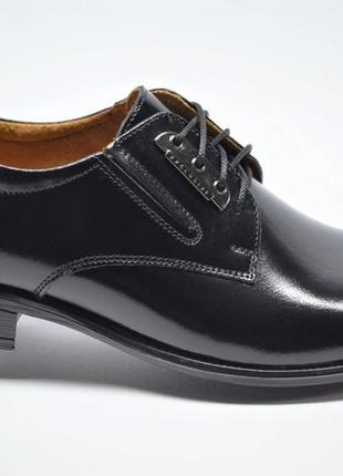 Чоловічі класичні шкіряні туфлі чорні vivaro 950/205 фото