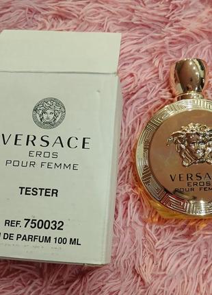 Хит! тестер-оригинал!покупаем подарочки !!!божественный парфюм versace eros pour femme 100ml абсолютно новый!!!