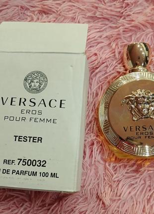 Хит! тестер-оригинал!покупаем подарочки !!!божественный парфюм versace eros pour femme 100ml абсолютно новый