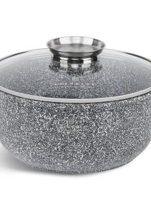 Набір посуду edenberg з гранітним покриттям сірий eb-81472 фото