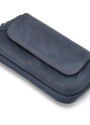 Напоясна сумка чохол tarwa rk-1366-3md з кінської шкіри синя