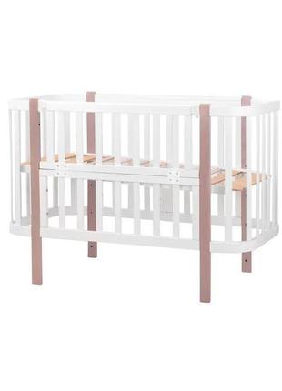 Кровать babyroom луна 120x60 набор 80x60 белый / капучино