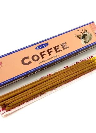 Coffee premium incence sticks (кофе)(satya) пыльцовое благовоние 15 гр