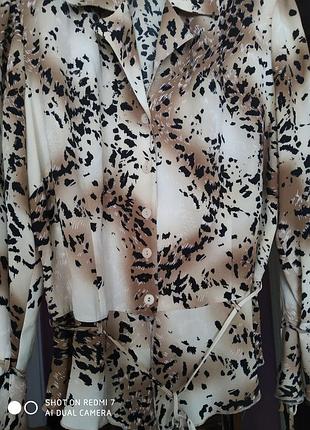 Блуза с длинным рукавом тигровая