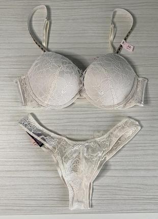 Комплект білизни victoria’s secret бюстгальтер 34b (75b), 36b (80b), трусики s, m. very sexy shine. білизна вікторія сікрет