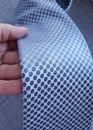 Шелковый красивый серый голубой оригинальный брендовый галстук в горох горошек галстук coes с отливом