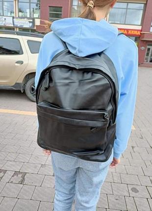 В наличии рюкзак мужской женский спортивный для ноутбука обучение в школу удобный черный белый4 фото