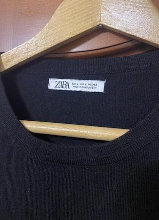 Джемпер zara в черном цвете размер л кофта лонгслив