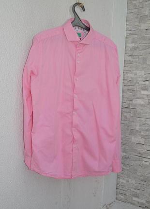 S -m фирменная стильная мужская хлопковая рубашка с мужского плечаatch&amp;son