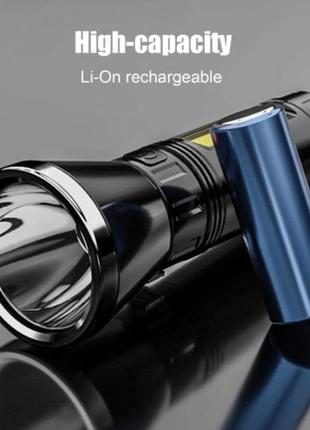 Світлодіодний ліхтарик супер яскравий компактний витривалий практичні ударостійкий flashlight hf-82105 фото