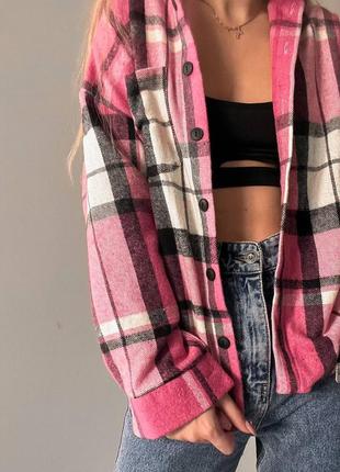 Женская рубашка в клетку mib-039