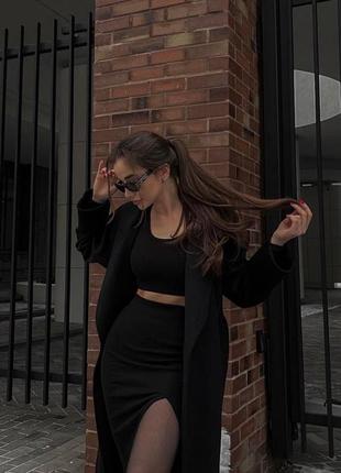 Стильный комплект топ и юбка / женский комплект