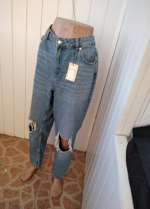 Мом джинсы с рваностями9 фото
