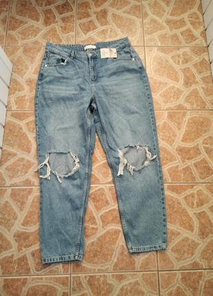Мом джинсы с рваностями8 фото