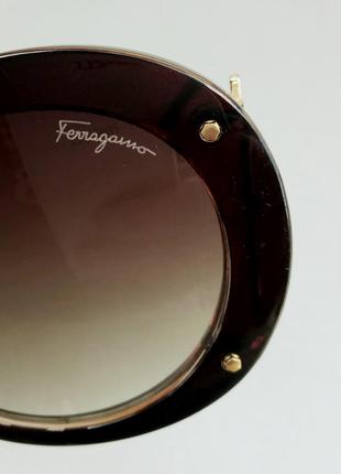 Salvatore ferragamo очки женские солнцезащитные коричневые с градиентом10 фото