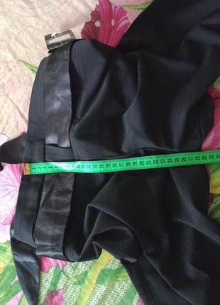 Lexss.черные в классическом стиле брюки брючки со стрелами пояском.