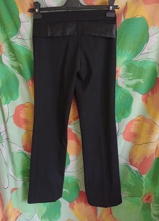 Lexss.черные в классическом стиле брюки брючки со стрелами пояском.