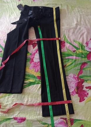 Lexss.черные в классическом стиле брюки брючки со стрелами пояском.