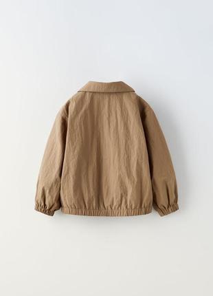 Куртка на девочку нейлоновая коричневый zara new3 фото