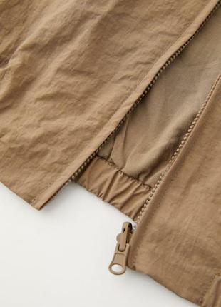 Куртка на девочку нейлоновая коричневый zara new5 фото