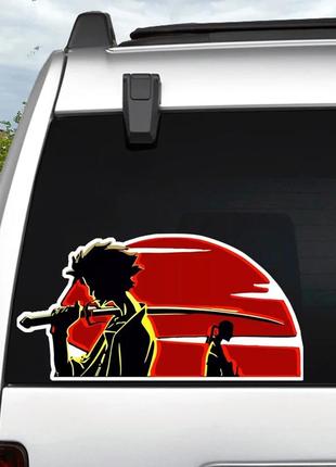 Наклейка на стекло самурай чамплу samurai champloo