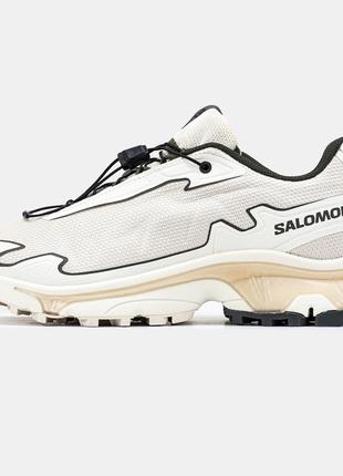 Мужские кроссовки salomon xt-slate / саломон хт слейт демисезонные весенние, летние, осенние / мужская обувь на весну бежевые10 фото