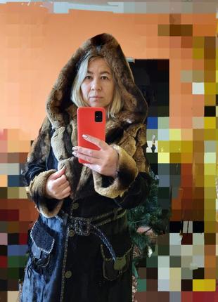 Шуба-пальто, пони+шиншилла, размер 46/481 фото