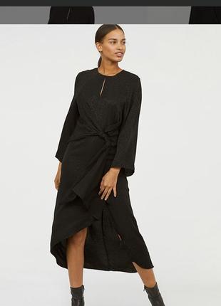 Стильне жакардове плаття h&m в анімалістичний принт платье леопард миди