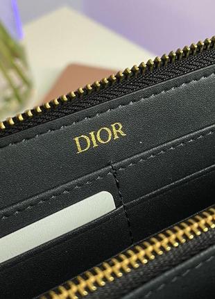 Жіночий гаманець на застібці christian dior вмісткий, натуральний текстиль діор7 фото