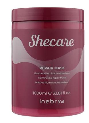 Восстановительная маска-конструктор для волос inebrya she care repair mask3 фото